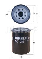 Oliefilter MAHLE, Diameter (mm)65,2mm, u.a. für Fiat, Lancia, Alfa Romeo, Opel, Proton, Ford, Zastava