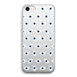 Eyes pattern: iPhone SE 2020 Transparant Hoesje