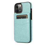 iPhone 16 Pro hoesje - Backcover - Pasjeshouder - Portemonnee - Kunstleer - Lichtblauw