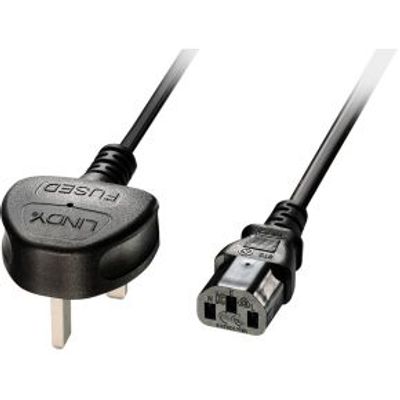 Lindy 30433 Intern 2m BS 1363 C13 stekker Zwart electriciteitssnoer