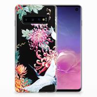 Samsung Galaxy S10 | TPU Hoesje | Bird Flowers