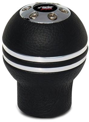 Simoni Racing Pookknop Indigo - Chroom/Zwart Leder SRPK55N