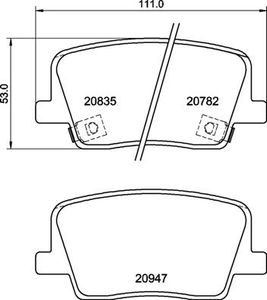 Remblokkenset, schijfrem BREMBO, u.a. für Ssangyong