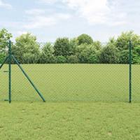 VidaXL Afrasteringspaal groen 10 x 1,4 m (40 x 40 mm gaas)