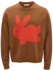 JW Anderson pull en laine mélangée à imprimé graphique - Marron