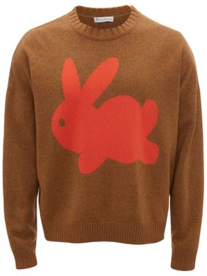 JW Anderson pull en laine mélangée à imprimé graphique - Marron