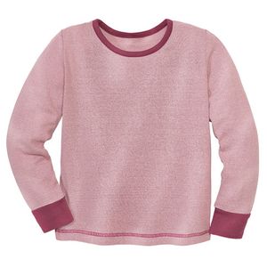Shirt met lange mouw van bourette zijde, roze Maat: 110/116
