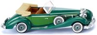 WIKING miniatuurauto Mercedes Benz 540 K Cabrio 1:87 groen - thumbnail