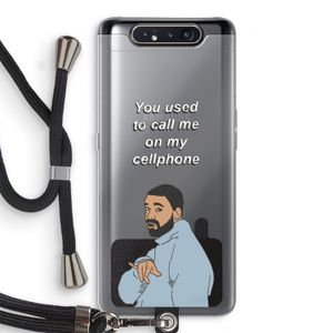 Hotline bling: Samsung Galaxy A80 Transparant Hoesje met koord