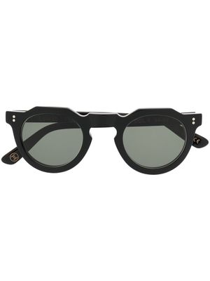 Lesca lunettes de soleil Pica à monture ronde - Noir