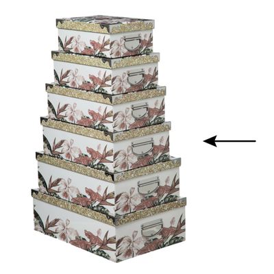 5Five Opbergdoos/box - 4x - wit - L40 x B26.5 x H14 cm - Stevig karton - Junglebox 5Five Opbergdoos/box - 4x - wit - L40 x B26.5 x H14 cm - Stevig karton - Junglebox