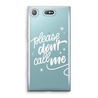 Don't call: Sony Xperia XZ1 Compact Transparant Hoesje