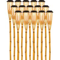 Tuinfakkel met solar verlichting - 15x - Bodi - 54 cm - LED vlam