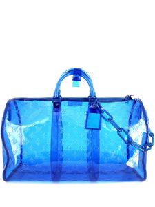 Louis Vuitton Pre-Owned sac de voyage Vinyl Keepall (2019) - Bleu