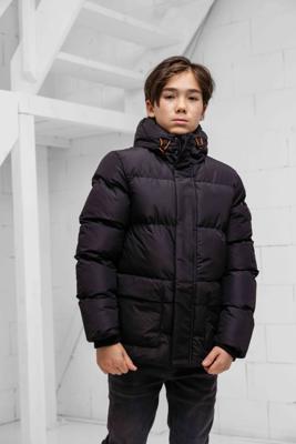 Cruyff Hooded Puffer Winterjas Kids Zwart - Maat 176 - Kleur: Zwart | Soccerfanshop