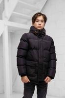 Cruyff Hooded Puffer Winterjas Kids Zwart - Maat 128 - Kleur: Zwart | Soccerfanshop