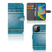 iPhone 14 Pro Max Wallet Case met Pasjes Jeans