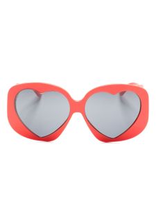 Moschino Eyewear lunettes de soleil à monture cœur - Rouge