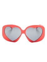 Moschino Eyewear lunettes de soleil à monture cœur - Rouge - thumbnail