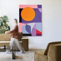 Urban Cotton Wandkleed 'Repulsive' 110 x 145cm in Frame - black