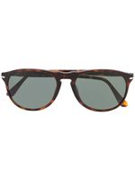 Persol lunettes de vue à monture ronde - Marron - thumbnail