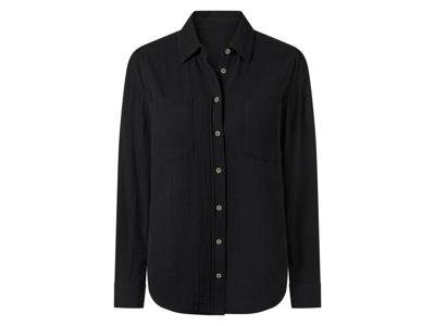 esmara Mousseline dames blouse (Zwart, 40)
