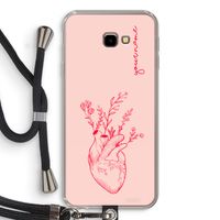 Blooming Heart: Samsung Galaxy J4 Plus Transparant Hoesje met koord