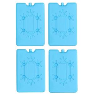 Koelelement plat - 4x - blauw - 200 ml - 11 x 16 cm - koeltas/koelbox element