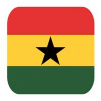 Bierviltjes Ghana - 15x stuks - Afrika - landen thema - vierkant - 9 x 9 cm