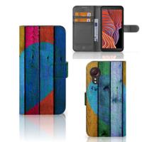 Samsung Galaxy Xcover 5 | Book Style Case | Wood Heart - Cadeau voor je Vriend