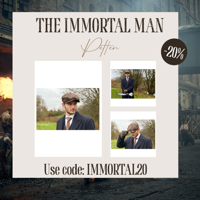 Newsboy Pet | Harris Tweed | 8-panelen | Bruin Mix | Peaky Blinders