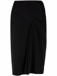 Versace jupe évasée à plis - Noir
