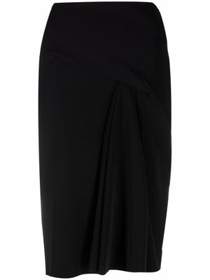 Versace jupe évasée à plis - Noir
