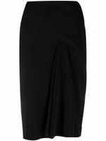 Versace jupe évasée à plis - Noir