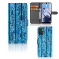 Motorola Moto E22 | E22i | Book Style Case | Wood Blue