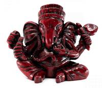 Ganesha beeld Donkerrood - Spirituele beelden - Spiritueelboek.nl