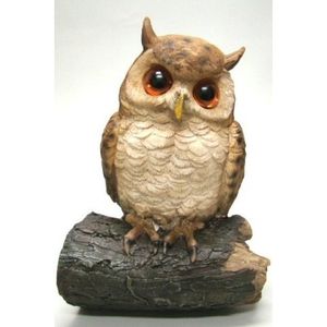 Hangdecoratie dieren beeld uil vogel 23 cm   -