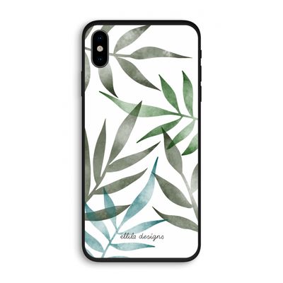 Tropical watercolor leaves: iPhone XS Biologisch afbreekbaar hoesje