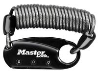 Masterlock Combinatie Carabineslot kabel zwart - 1551EURDBLK 1551EURDBLK - thumbnail