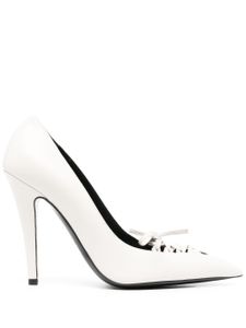 TOM FORD escarpins en cuir à lacets 110 mm - Blanc