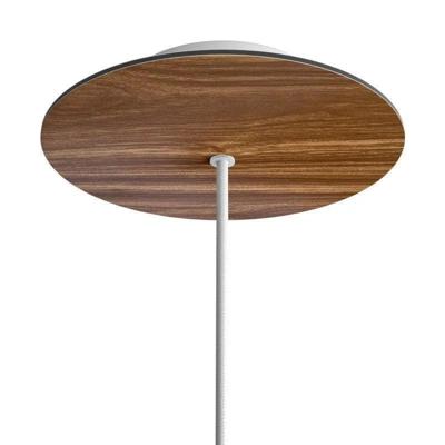 Ronde plafondkap houtkleur minimalistisch 200mm 1 uitgang