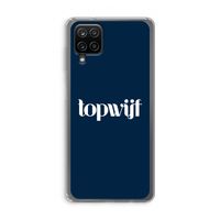 Topwijf Navy: Samsung Galaxy A12 Transparant Hoesje