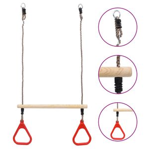 VidaXL Trapezestang met ringen