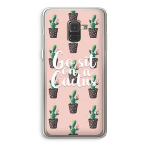 Cactus quote: Samsung Galaxy A8 (2018) Transparant Hoesje