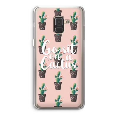 Cactus quote: Samsung Galaxy A8 (2018) Transparant Hoesje