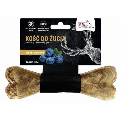 SYTA MICHA Hertenvel en bessenbot - hondensnack - 13,5 cm