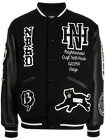 Neighborhood veste teddy à patch logo - Noir