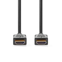 Nedis High Speed HDMI-Kabel met Ethernet | HDMI Connector | HDMI Connector | 4K@30Hz | ARC | 10.2 Gbps | 15.0 m | Rond | PVC | Zwart | Label - - thumbnail