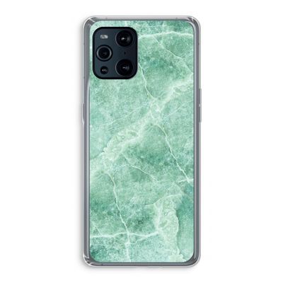 Groen marmer: Oppo Find X3 Pro Transparant Hoesje