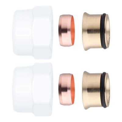 Belrad Block knelkoppeling 15 mm voor onderblok wit glans